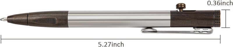 SMOOTHERPRO Bolt Action Pen Compatible with Parker Refill Stainless Steel Pen Clip for EDC Writing Tremor Parkinson Arthritic Business Gift (SP01NA2) - Image 2